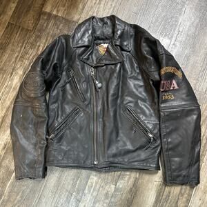 Vintage Harley Davidson Harley Owners Group Motorcycle Riding Jacket Small 80’s